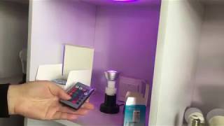 Color Change GU10 RGB LED Spotlight With Controller [upl. by Karlen]