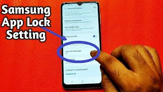 Samsung F22  A22 App Lock Setting Use Secure Folder Lock [upl. by Al375]