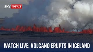 Volcanic eruption on Icelands Reykjanes Peninsula [upl. by Va]