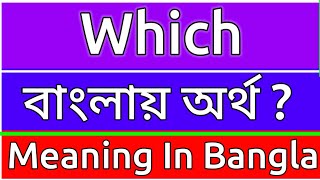 Which Meaning In Bengali  Which Meaning In Bangla  Which Ortho Ki  Which শব্দের বাংলা অর্ [upl. by Jordanson252]