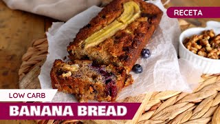 Banana Bread 🍌 Bajo en Carbohidratos  La mejor receta bizcocho de plátano  Keto con Laura [upl. by Vedis313]