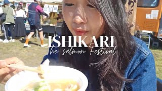 Discovering the Ishikari Salmon Festival  石狩鮭祭りを探検！ [upl. by Tonye]