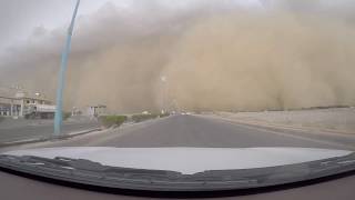 Large Sandstorm  Saudi Aramco Jazan Refinery 2015 [upl. by Adroj315]