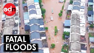 Chinas Deadly Floods Dramatic Footage Captures Cities Under Water [upl. by Talanian]