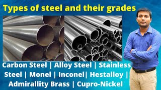 Types of steel and their grades  Carbon steel Alloy steel stainless steel Duplex SS  Hindi [upl. by Lletnahc210]