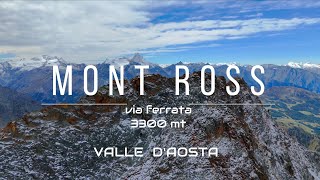 Mont Ross di Comboe 3300 Mt Via Ferrata Valle DAosta PilaCol Ross e Mont Ross [upl. by Alva]