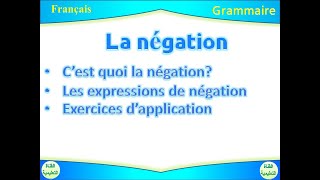 la négation [upl. by Rani]