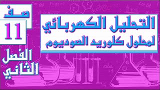 التحليل الكهربائي لمحلول كلوريد الصوديوم  الصف الحادي عشر  كيمياء  الفصل الثاني  مهندس نايف [upl. by Arehs]