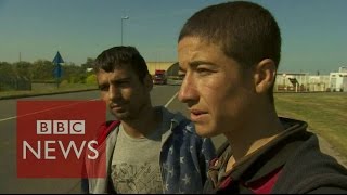 Calais Meet the migrants entering the lorries  BBC News [upl. by Adaiha656]