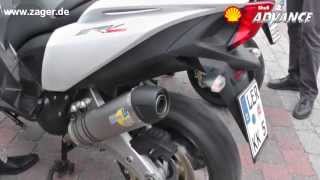 2013 Aprilia SRV850 with Leovince Sport Exhaust vs Stock Exhaust Sound Check Original Auspuff Test [upl. by Aronal]