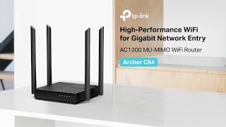 TPLink Archer C64 AC1200 Wireless MUMIMO WiFi Router [upl. by Rednal]