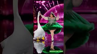 The positive energy of the fat girl on the AGT stage dance talent [upl. by Eiba]