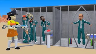 Scary Teacher 3D vs Squid Game Help Miss T and Nick Escape Granny’s Prison 5 Times Challenge [upl. by Neve]