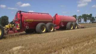 John Deere 9300 Injecting with 12000 US GAL Vacuum Dual Tanker Quad Train [upl. by Mcripley855]