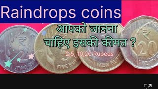 Republic India coin rain drops 2 Rs5 Rs 10 Rs and 20 Rs coin value [upl. by Aziul]