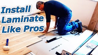 How To Install Laminate Flooring For Beginners DIY [upl. by Ribaj]