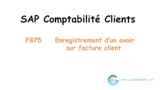 FB75  Création dun avoir client [upl. by Wexler]