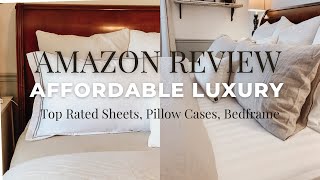 Amazon Sheet Review  Best Rated Bed Sheets Pillow Cases amp Bed Frame [upl. by Nailluj]