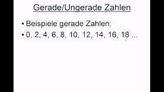 Gerade und ungerade Zahlen [upl. by Lashonde]