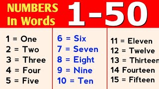 1 to 50 Counting  One to Fifty Number with Spelling  Kids knowledge [upl. by Bartholemy441]