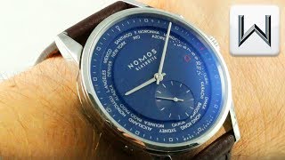 Nomos Glashutte Zurich Weltzeit Nachtblau 807 Luxury Watch Review [upl. by Bobseine]