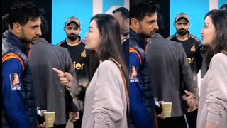 Babar Azam with Sana javeed amp Shoaib Malik  Karachi Kings vs Lahore Qalandar [upl. by Weinstein]