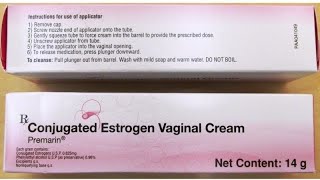 premarin vaginal cream in hindi  conjugated estrogens 0625mg in hindi uses side effects by niraj [upl. by Shien]