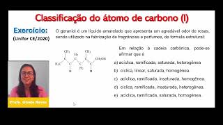 Exercício de orgânica aula 04 Unifor CE O geraniol é um líquido amarelado que apresenta um agradá [upl. by Dietsche]