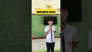 IMPROMPTU SPEECH seniorhighschool [upl. by Sillek]