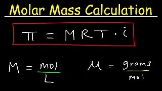 Molar Mass From Osmotic Pressure  Molarity amp Vant Hoff Factor  Chemistry Problems [upl. by Allesig368]