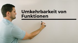 Umkehrbarkeit von Funktionen Voraussetzung Monotonie  Mathe by Daniel Jung [upl. by Anrak]