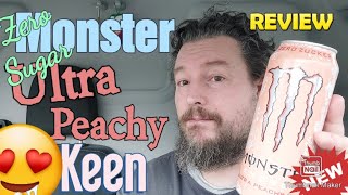 Monster Energy Drink Ultra Peachy Keen Zero Sugar Review und Test [upl. by Herbert]