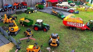 RC TRACTORS Farming Village Massey Ferguson New holland [upl. by Otreblanauj]