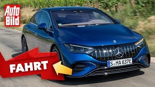 MercedesAMG EQE 53 4Matic 2022  Erste Runde im ElektroAMG mit 687 PS  Fahrt mit Malte Büttner [upl. by Akinnej]