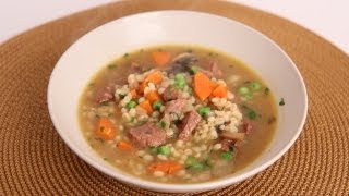 Beef amp Barley Soup Recipe  Laura Vitale  Laura in the Kitchen Episode 523 [upl. by Aneelak769]