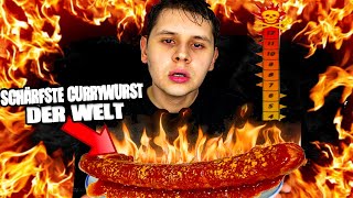 Ich ESSE DIE SCHÄRFSTE CURRYWURST DEUTSCHLANDS🥵😰9 MILLIONEN SCOVILLE🔥 [upl. by Kcired]