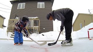 GoPro Father and Son Backyard Hockey Fun [upl. by Seda]