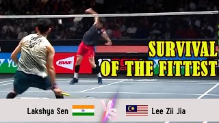 SURVIVAL OF THE FITTEST  Lakshya Sen VS Lee Zii Jia [upl. by Aleinad961]