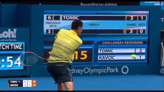 Bernard TOMIC AUS vs Blaz KAVCIC SLO FULL MATCH Apia International Sydney 2014 [upl. by Enois528]