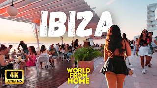 IBIZA SPAIN 🇪🇸 Party Paradise San Antonio  4K  Walking Tour Café del Mar [upl. by Arted]