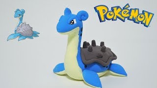 Making Lapras WaterIce Pokémon in Clay [upl. by Latnahc]