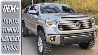 Toyota Tundra Leveled on 35s  OEM Style Fitment [upl. by Newmark]