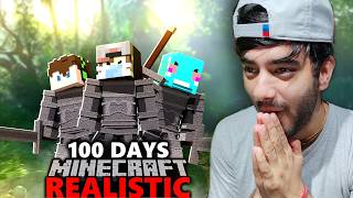 SURVIVING 100 DAYS in Realistic Minecraft World ft Friends [upl. by Zealand612]