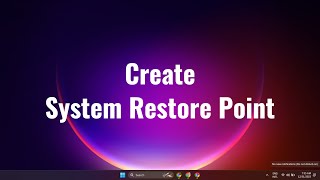 How to Create System Restore Point in Windows 10 [upl. by Remo292]