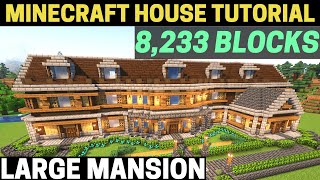 Minecraft Tutorial How to Build a GIANT Wooden Mansion [upl. by Christie]