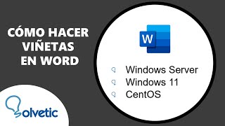 Como Hacer Viñetas en Word [upl. by Nyra]