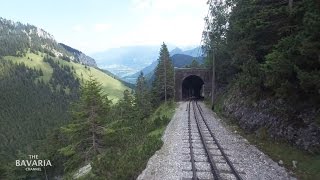 Cog Railway Zahnradbahn from Mount Wendelstein to the InntalValley 4k [upl. by Eldnik]