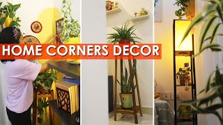 LIVING ROOM CORNER DECOR IDEAS  Stylish Ways to Decorate Corners  Corner Decoration Ideas [upl. by Landa]