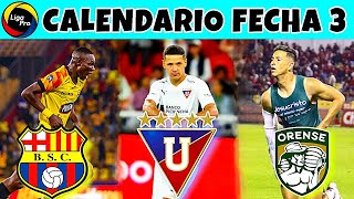 Calendario FECHA 3 de la LigaPro 2024  Campeonato Ecuatoriano 2024 Segunda Etapa [upl. by Nnylrebma]