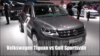 Volkswagen Tiguan 2014 vs Golf Sportsvan 2014 [upl. by Erised]